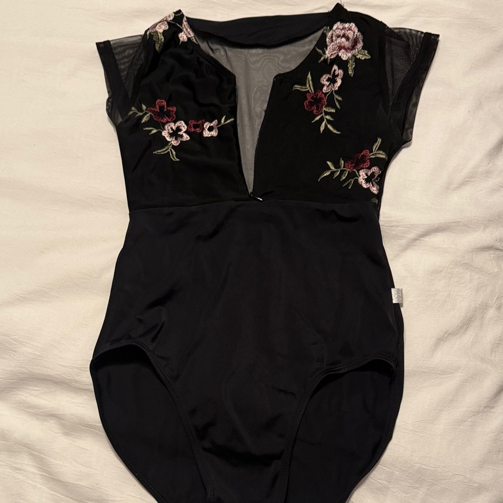Floral Embroidered Class in leotard